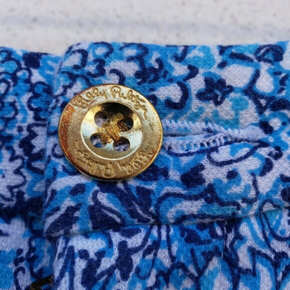 LILLY PULITZER - 5" Callahan Knit Short Cumulus Blue Blooming Together Size 16 - Picture 4 of 9